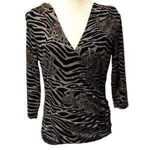 Vintage Zebra long sleeve Top XS